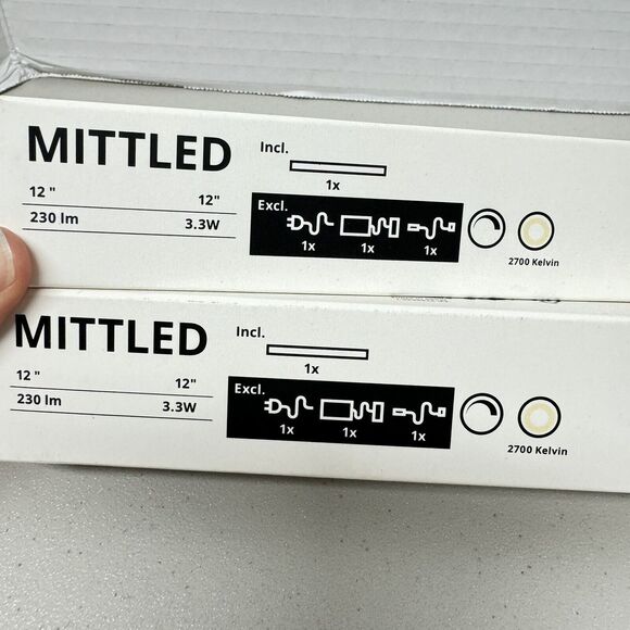 (1) IKEA MITTLED LED Kitchen Lighting Strip Dimmable White 12" Set Of Two - Picture 4 of 6